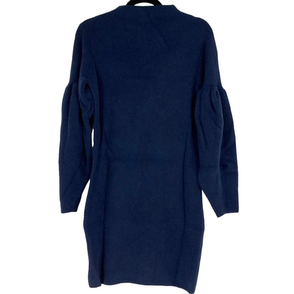 NEW! NAADAM Size Small Cashmere Tunic w/ Pleated Sleeves Slate Blue J7-3 - Picture 2 of 11